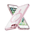 For iPhone 7 / 8 / SE 2022 Airbag Magsafe PC Hybrid TPU Phone Case(Clear Pink)