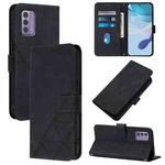 For Nokia G42 / G310 5G Crossbody 3D Embossed Flip Leather Phone Case(Black)