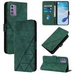 For Nokia G42 / G310 5G Crossbody 3D Embossed Flip Leather Phone Case(Green)