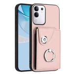 For vivo Y29 4G / T4x / Y300t / iQOO Z10x Organ Card Bag Ring Holder Phone Case(Pink)