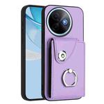 For vivo Y39 5G / Y300i Organ Card Bag Ring Holder Phone Case(Purple)