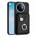 For vivo Y39 5G / Y300i Organ Card Bag Ring Holder Phone Case(Black)