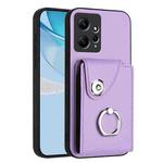 For Redmi Note 12 4G Global Organ Card Bag Ring Holder Phone Case(Purple)