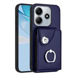For Redmi Note 14 5G Global Organ Card Bag Ring Holder Phone Case(Blue)