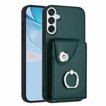 For Samsung Galaxy F15 / M15 Organ Card Bag Ring Holder Phone Case(Green)