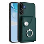 For Samsung Galaxy M16 5G / F16 5G Organ Card Bag Ring Holder Phone Case(Green)