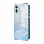 For Samsung Galaxy A07 Gradient Glitter Powder Electroplated Phone Case(Blue)