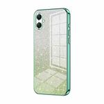 For Samsung Galaxy A07 Gradient Glitter Powder Electroplated Phone Case(Green)