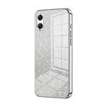 For Samsung Galaxy A07 Gradient Glitter Powder Electroplated Phone Case(Silver)
