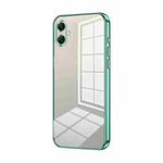 For Samsung Galaxy A07 Transparent Plating Fine Hole Phone Case(Green)