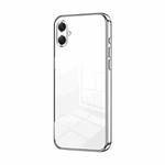 For Samsung Galaxy A07 Transparent Plating Fine Hole Phone Case(Silver)