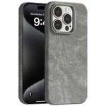 For iPhone 15 Pro Max Skin Feel Denim Leather MagSafe Phone Case(Grey)