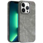 For iPhone 13 Pro Skin Feel Denim Leather MagSafe Phone Case(Grey)