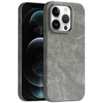 For iPhone 12 Pro Max Skin Feel Denim Leather MagSafe Phone Case(Grey)