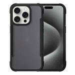 For iPhone 15 Pro Max Skin Feel Frosted PC Hybrid TPU Phone Case(Black)