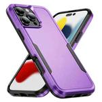 For iPhone 16 Pro Pioneer Armor Heavy Duty PC + TPU Phone Case(Purple+Black)