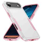 For iPhone 17 Air Pioneer Armor Heavy Duty PC + TPU Phone Case(White+Pink)