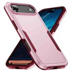 For iPhone 17 Air Pioneer Armor Heavy Duty PC + TPU Phone Case(Pink+Rose Red)