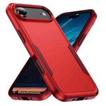 For iPhone 17 Air Pioneer Armor Heavy Duty PC + TPU Phone Case(Red+Rose Red)