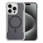 For iPhone 15 Pro Max Skin Feel Frosted MagSafe Magnetic PC Hybrid TPU Phone Case(Grey)