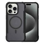 For iPhone 15 Pro Skin Feel Frosted MagSafe Magnetic PC Hybrid TPU Phone Case(Black)