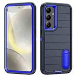 For Samsung Galaxy S24+ 5G Defender Gen2 Rugged PC + Silicone Phone Case with Holder(Dark Blue)