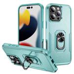 For iPhone 16 Pro Max Pioneer Armor Heavy Duty PC + TPU Phone Case with Holder(Green)