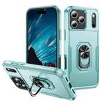 For iPhone 17 Pro Max Pioneer Armor Heavy Duty PC + TPU Phone Case with Holder(Green)