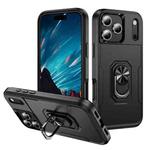 For iPhone 17 Pro Pioneer Armor Heavy Duty PC + TPU Phone Case with Holder(Black)