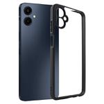 For Samsung Galaxy A06 5G Frosted TPU + Transparent PC Phone Case(Black)