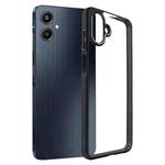 For Samsung Galaxy A07 4G Frosted TPU + Transparent PC Phone Case(Black)