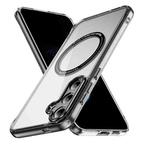 For Samsung Galaxy S24 5G Airbag Magsafe PC Hybrid TPU Phone Case(Clear Black)