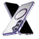 For Samsung Galaxy S24 5G Airbag Magsafe PC Hybrid TPU Phone Case(Clear Purple)