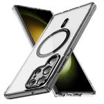 For Samsung Galaxy S23 Ultra 5G Airbag Magsafe PC Hybrid TPU Phone Case(Clear Black)