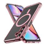 For Samsung Galaxy A55 5G Airbag Magsafe PC Hybrid TPU Phone Case(Clear Pink)