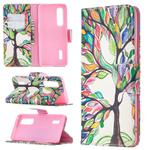 For OPPO Find X2 Pro Colored Drawing Pattern Horizontal Flip Leather Case with Holder & Card Slots & Wallet(Tree of Life)