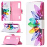 For OPPO Find X2 Pro Colored Drawing Pattern Horizontal Flip Leather Case with Holder & Card Slots & Wallet(Sun Flower)