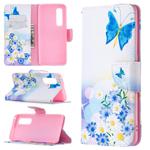 For OPPO Find X2 Neo Colored Drawing Pattern Horizontal Flip Leather Case with Holder & Card Slots & Wallet(Butterfly Love)