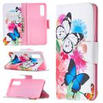 For OPPO Find X2 Neo Colored Drawing Pattern Horizontal Flip Leather Case with Holder & Card Slots & Wallet(Butterflies)