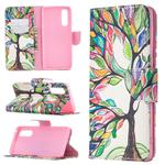 For OPPO Find X2 Neo Colored Drawing Pattern Horizontal Flip Leather Case with Holder & Card Slots & Wallet(Tree of Life)