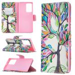 For Samsung Galaxy Note 20 Ultra Colored Drawing Pattern Horizontal Flip Leather Case with Holder & Card Slots & Wallet(Tree of Life)