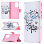 For Samsung Galaxy Note 20 Ultra Colored Drawing Pattern Horizontal Flip Leather Case with Holder & Card Slots & Wallet(Tree)