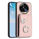 For Realme 13 Pro / 13 Pro+ 5G Organ Card Bag Ring Holder Phone Case(Pink)