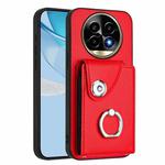 For Realme 13 Pro / 13 Pro+ 5G Organ Card Bag Ring Holder Phone Case(Red)