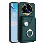 For Realme 13 Pro / 13 Pro+ 5G Organ Card Bag Ring Holder Phone Case(Green)