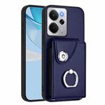 For Realme 14 / P3 5G / Neo7x Organ Card Bag Ring Holder Phone Case(Blue)