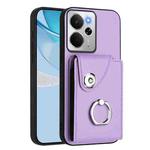 For Realme 14 / P3 5G / Neo7x Organ Card Bag Ring Holder Phone Case(Purple)