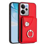 For Realme 14 / P3 5G / Neo7x Organ Card Bag Ring Holder Phone Case(Red)