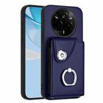 For Realme 14 Pro Organ Card Bag Ring Holder Phone Case(Blue)