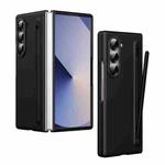 For Samsung Galaxy Z Fold6 Skin Feel Foldable Shockproof Phone Case with Capacitive Stylus(Black)